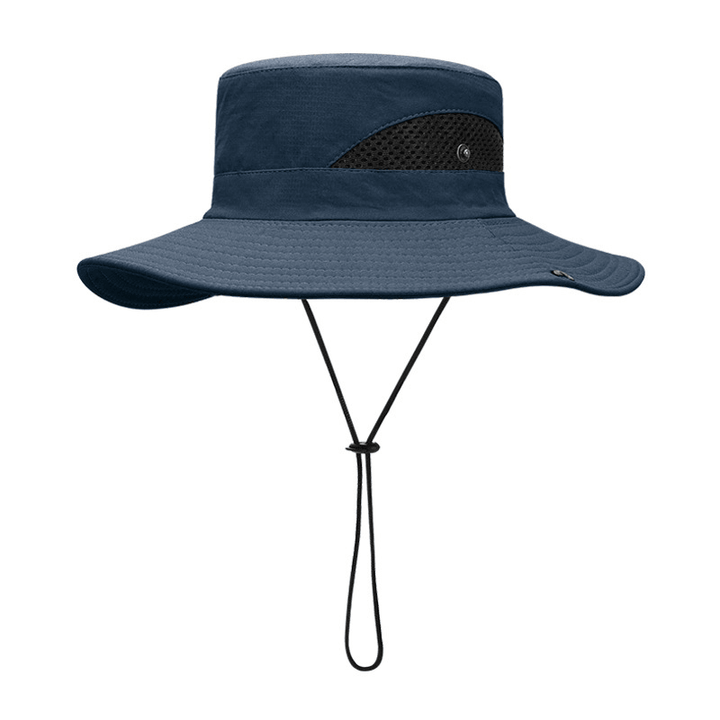 Summer Fisherman Hat Sunscreen UV Breathable Wearable Fishing Sunshade Mountaineering Big Brim Hat