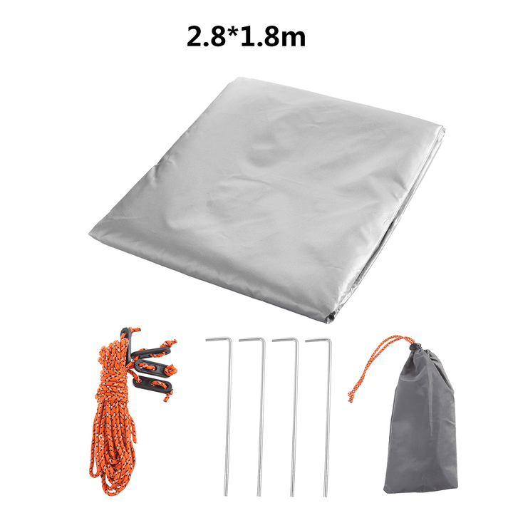 3.7M/2.8M Caravan Privacy Screen Tent Sun Shade Sunscreen for 13'/10" Roll Out Awning - MRSLM