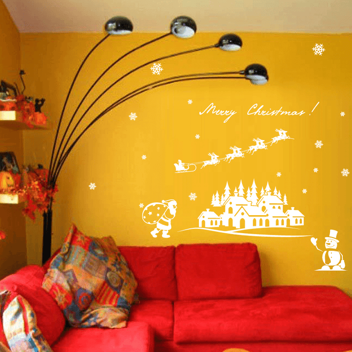 Miico SK6029 Christmas Sticker Cartoon Wall Stickes for Living Room Decoration Christmas Party