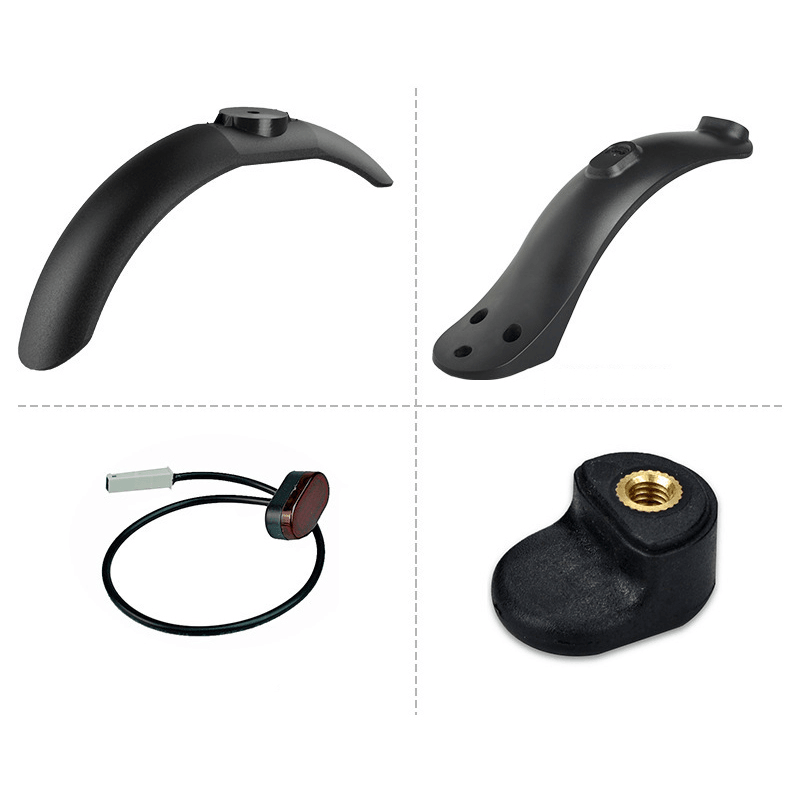 BIKIGHT Scooter Wheel Fender Set for M365/Pro Electric Scooter Front Rear Fender Rear Fender Fastener Tail Light - MRSLM