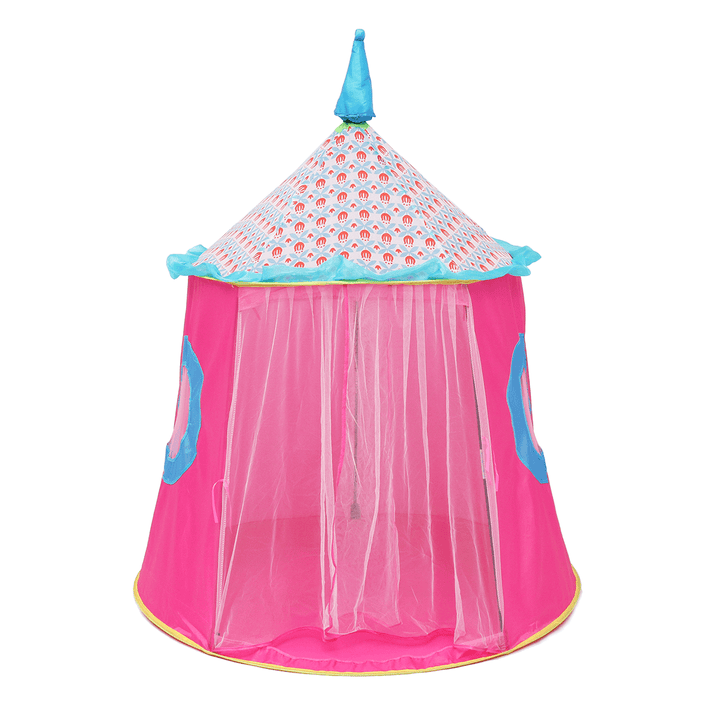 120X110Cm Kids Folding Play Tent Princess Indoor/Outdoor Castle Playhouse Game Tent for over Aged 3 GirlsÔºÜBoys Gifts - MRSLM