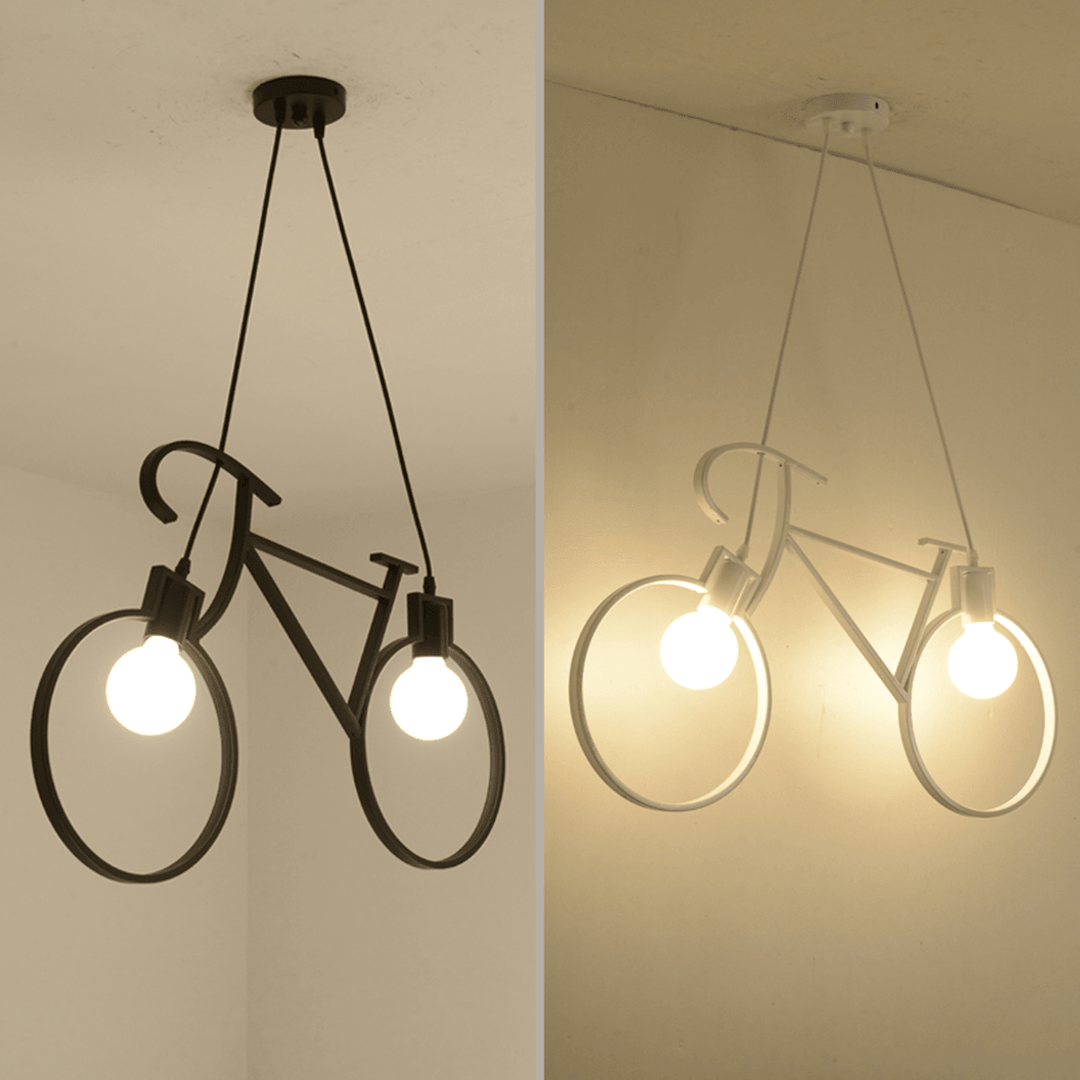 Modern Industrial Iron Bicycle Children Bedroom Decorations Chandelier Loft Ceiling Light