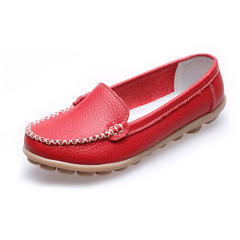 Women Casual Flats round Toe Loafers Soft Sole Slip on Flat Loafers - MRSLM