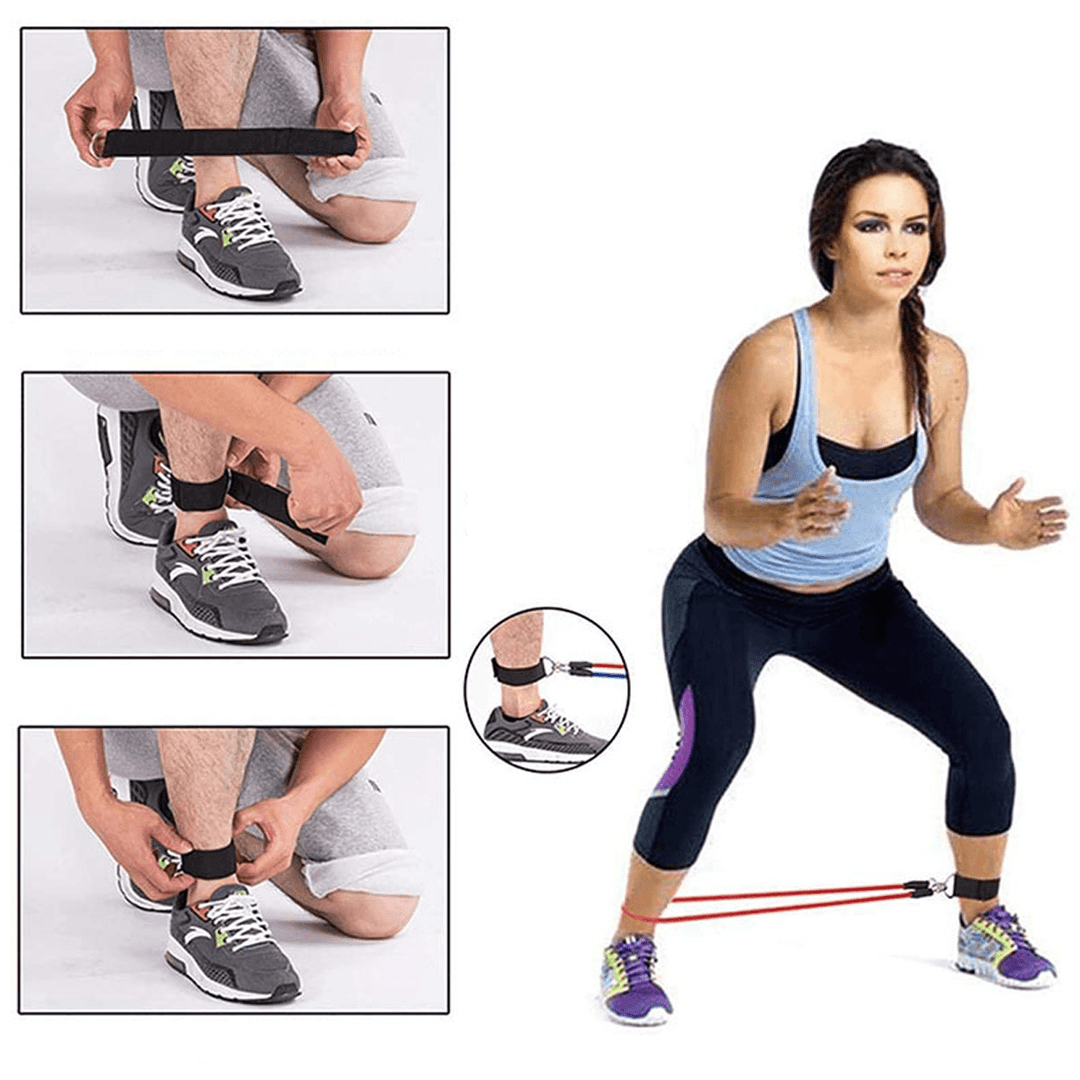 15Pcs Exercise Resistance Bands Set Fitness Latex Yoga Elastic Band Home Gym Training