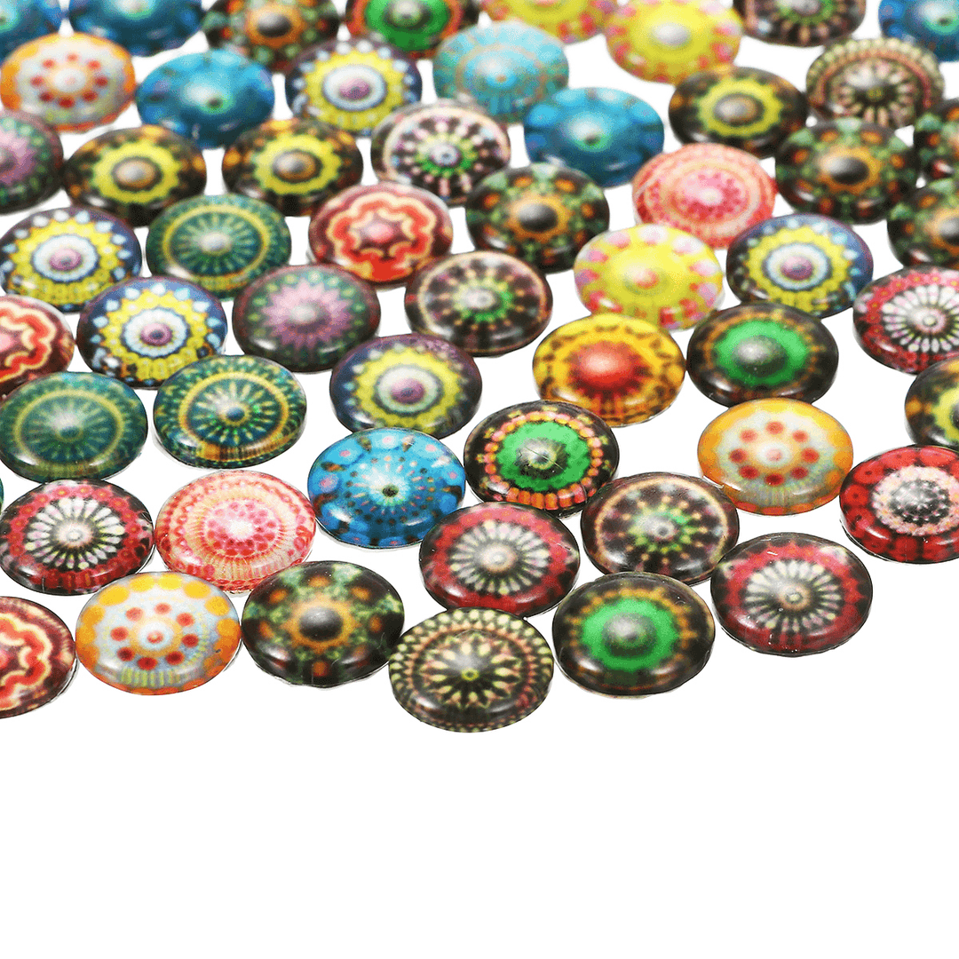 100Pcs/Set 10MM round Mixed Supplies Crafted Handcrafted Tiles for Jewelry Making Decorations