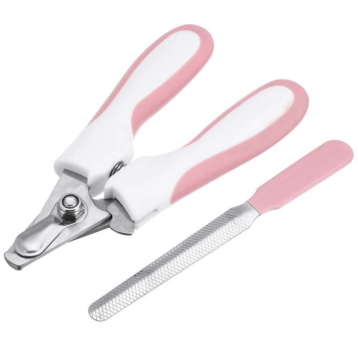 2Pcs Stainless Steel Pet Nail Clippers Nail Trimmer Set Cat Nail Trim Dog Cleaning Beauty Tools