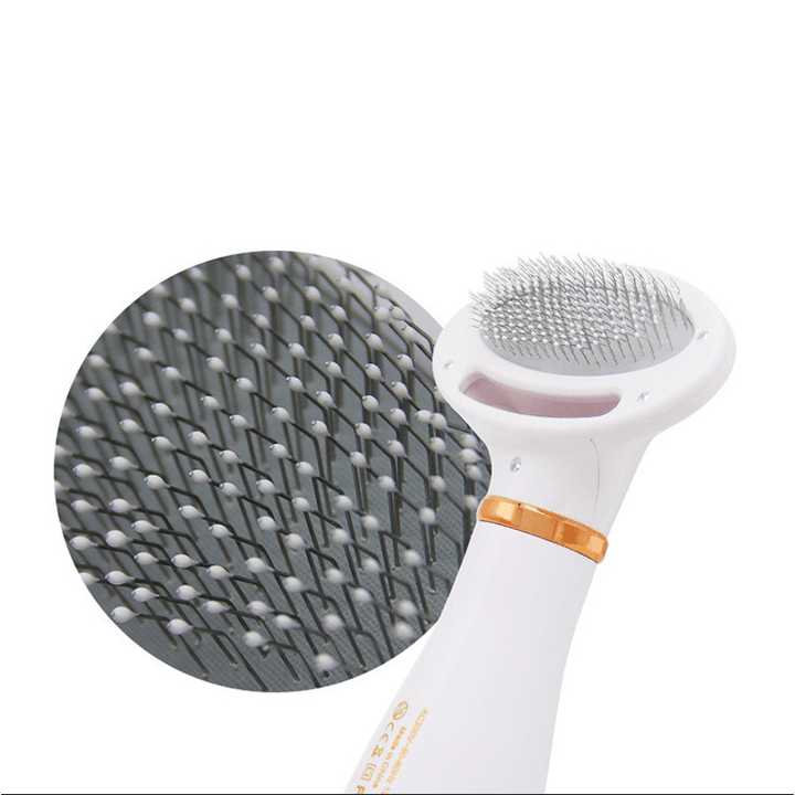 2 in 1 Dog Cat Pet Hair Dryer Comb Speed and Temperatures Adjustable with Low Noise Grooming Fur Blower Brush Household