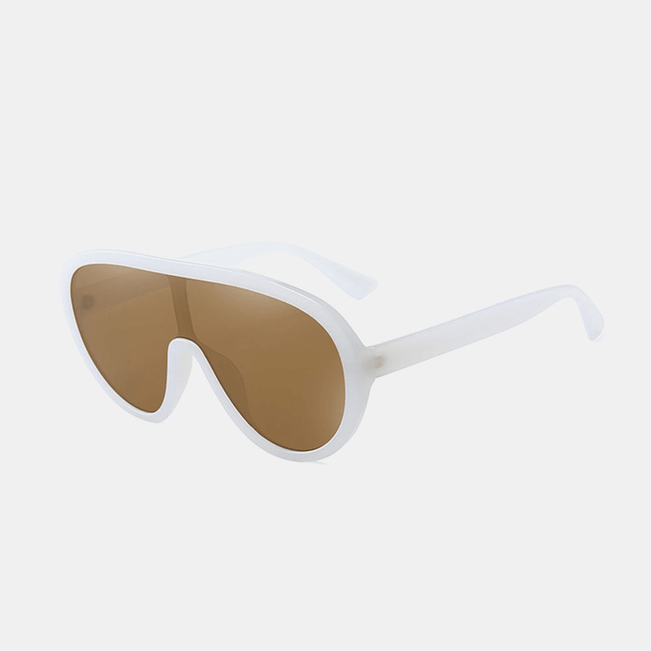 Unisex One-Piece Lens Large Full Frame UV Protection Sunshade Fashion Sunglasses - MRSLM