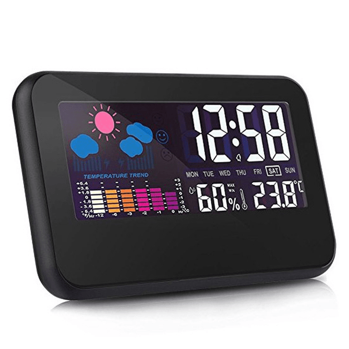 DC-002 Digital Weather Station Thermometer Hygrometer Alarm Clock Smart Sound Control Clock