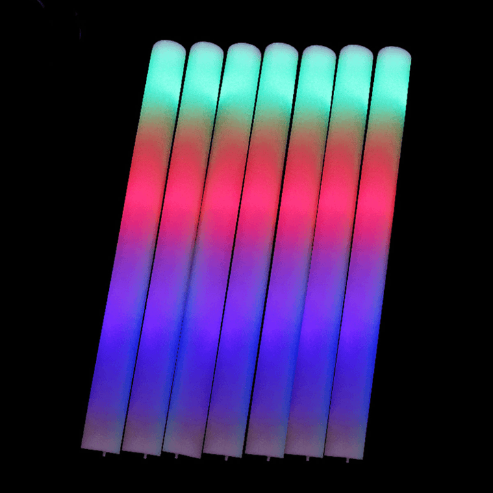 3Pcs/10Pcs Light up LED Foam Stick Wands Rally Rave Cheer Batons Party Flashing Glow Stick Flash Light