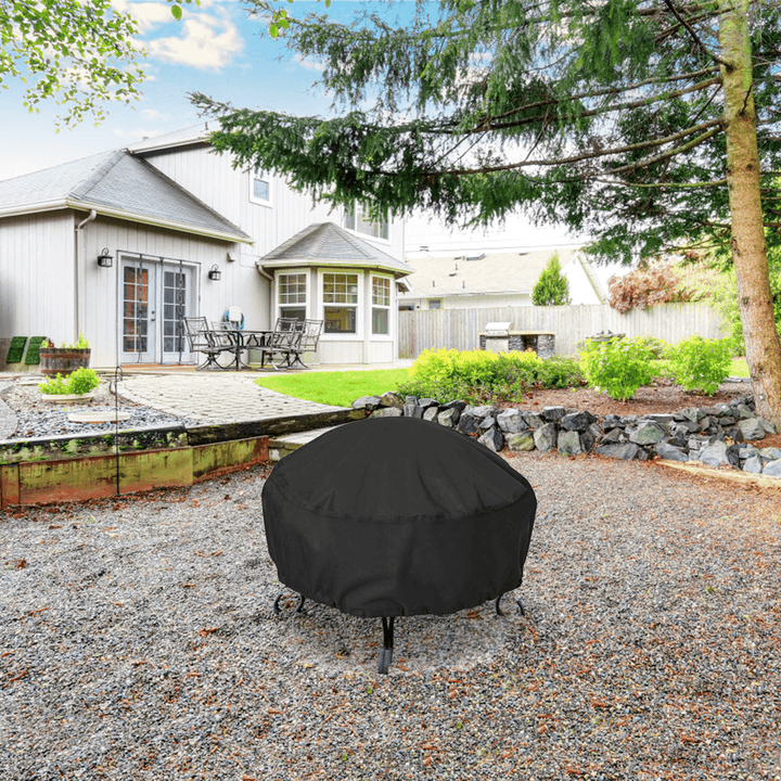 38X20" Patio Fire Pit Cover Waterproof Gas Grill BBQ Cover 420D Storage Bag