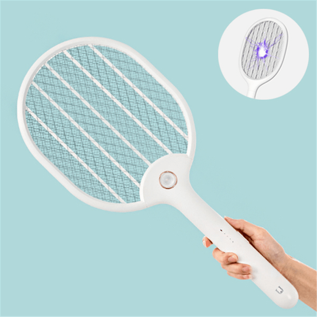 3PCS Jordan&Judy 3000V Electric Mosquito Swatter Portable Insect Repellent Travel Three-Layer Anti-Electric Shock Net USB Charging Mosquito Dispeller From