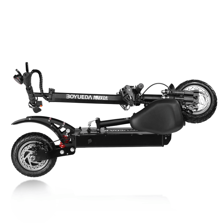 BOYUEDA Q7-2 28AH 52V 3200W Dual Motor Folding Electric Scooter 10Inch 60Km/H Top Speed 80-90Km Mileage Range Max Load 200Kg