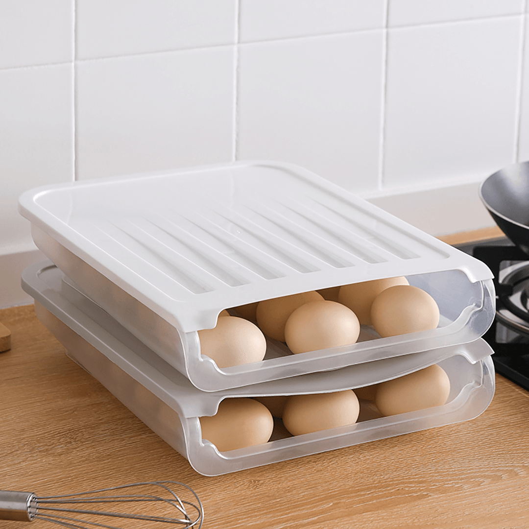 18 Grid Kitchen Egg Storage Eggs Holder Stackable Freezer Dust-Proof and Portable Egg Storage Container