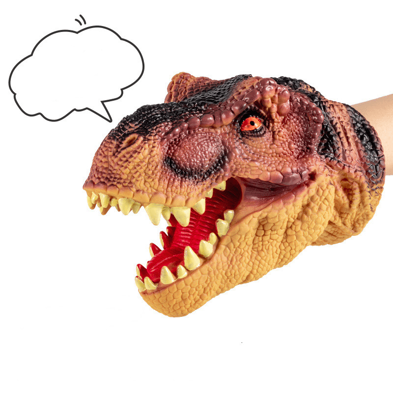 Simulation Soft Rubber Dinosaur Hand Puppet Jurassic