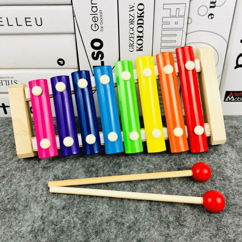 Xylophone Children Eight Tone Small Hand Knocking on the Piano