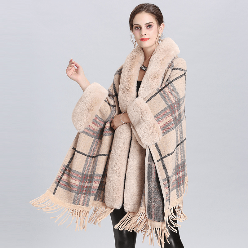 Knitted Cardigan Coat Cloak Shawl