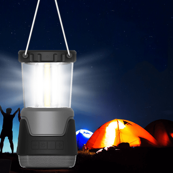 Ipree¬Æ 3-In-1 Camping Light Wireless Charger Bluetooth Speaker LED Tent Lamp Outdoor Hiking Fishing