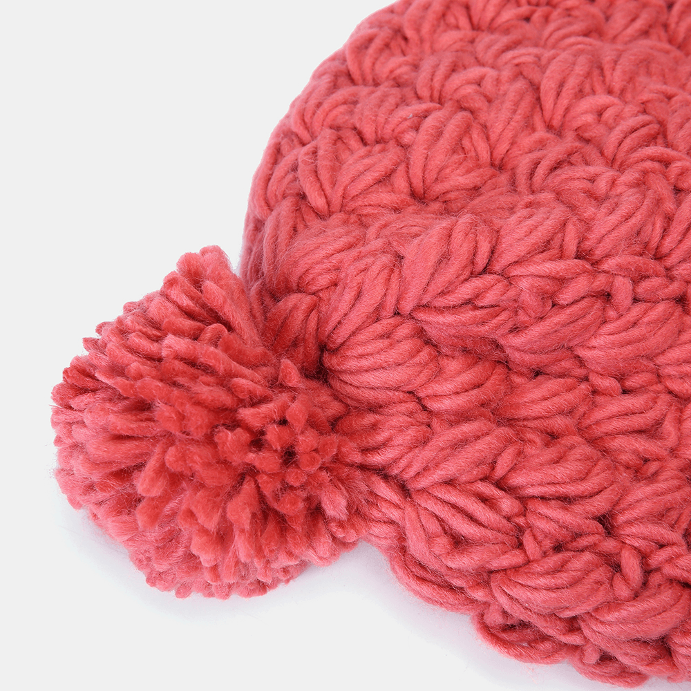 Women'S Beanie Solid Color Warm Knitted Hat Small Caps