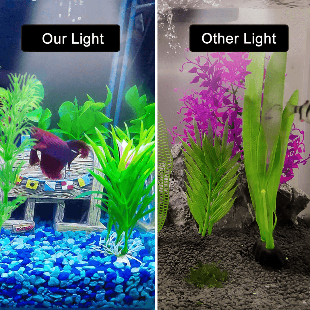 30-60CM LED Aquarium Light Full Spectrum Plant Multi-Color Fish Tank Light Lamp US Plug