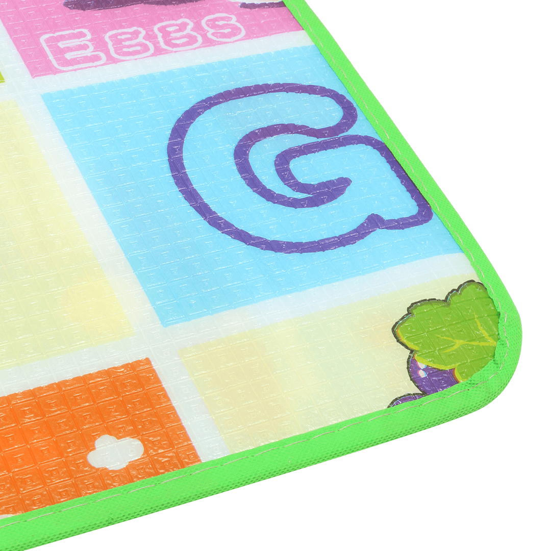 2X1.8M Kids Waterproof Foldable Play Mat Rug Cushion Crawling Mat Outdoor/Indoor Game Animal Kingdom Pattern Carpet