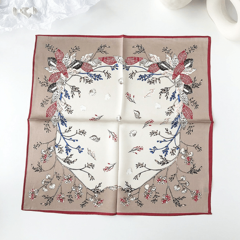 Fashion Simple Women'S Silk Floral Scarf