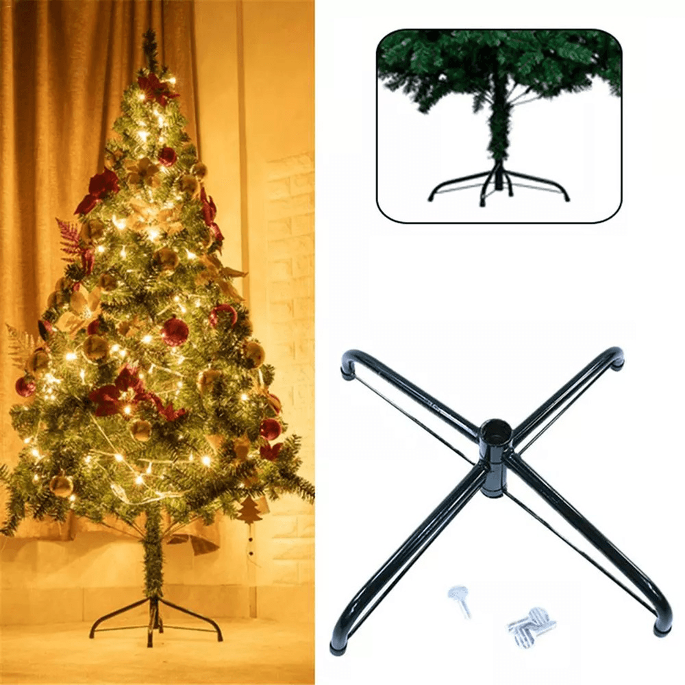 2020 Christmas Tree Stand Holder Christmas Tree Holder Metal Stand Base Rack 4 Feets Christmas Tree Accessories for New Year Home Decor