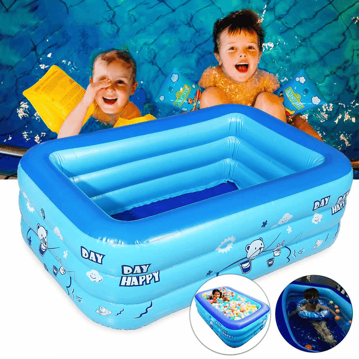 1.2/1.3/1.5M Large Inflatable Anti-Slip Swimming Pool Outdoor Children Paddling Bathtub