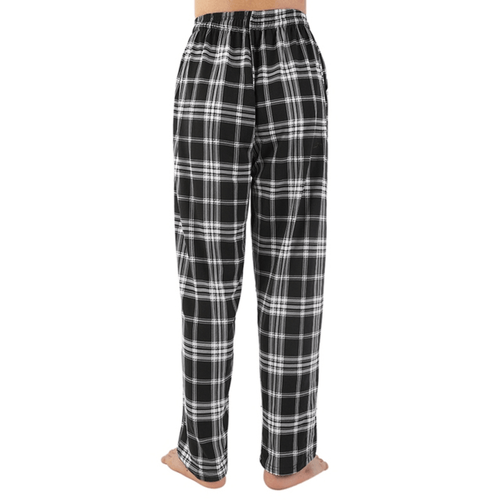 Men'S Check Cotton Sleep Bottoms