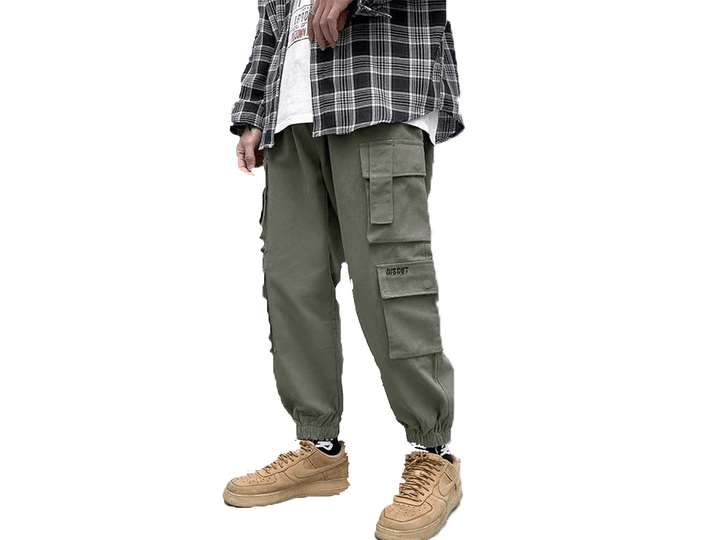 Men'S Versatile Multi-Pocket Harem Trousers and Overalls