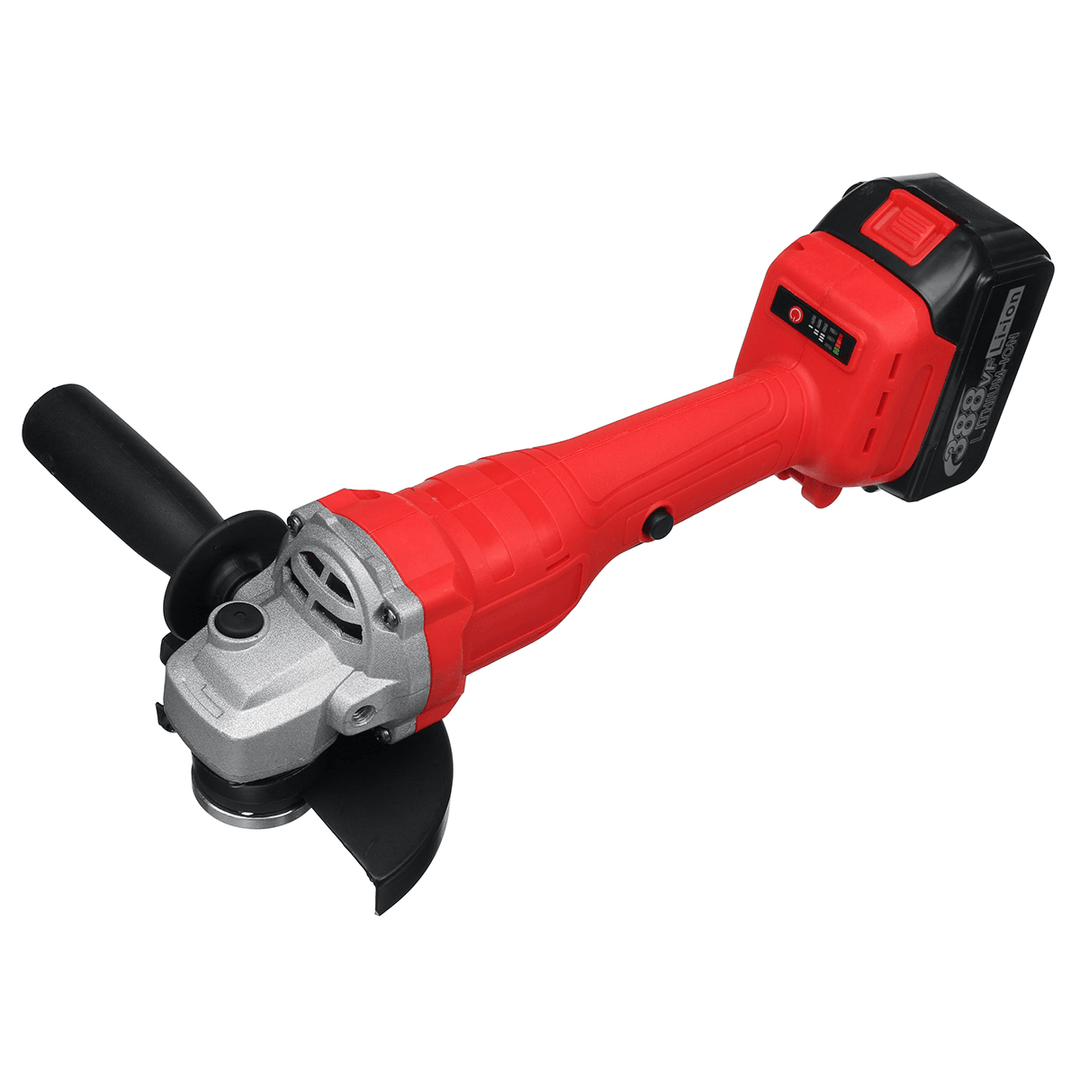 388VF 125MM 1500W Cordless Brushless Angle Grinder Electric Polisher W/ None/1/2 Battery Cutting Sand Disc Tool