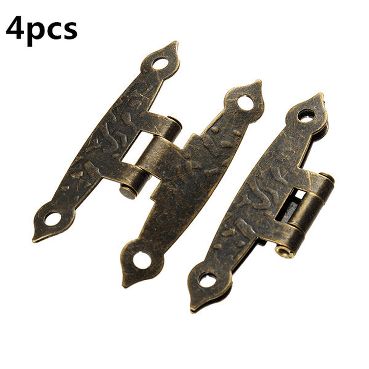 4 Pcs H-Type Hinge Metal Hinge Antique Wooden Box Hinge