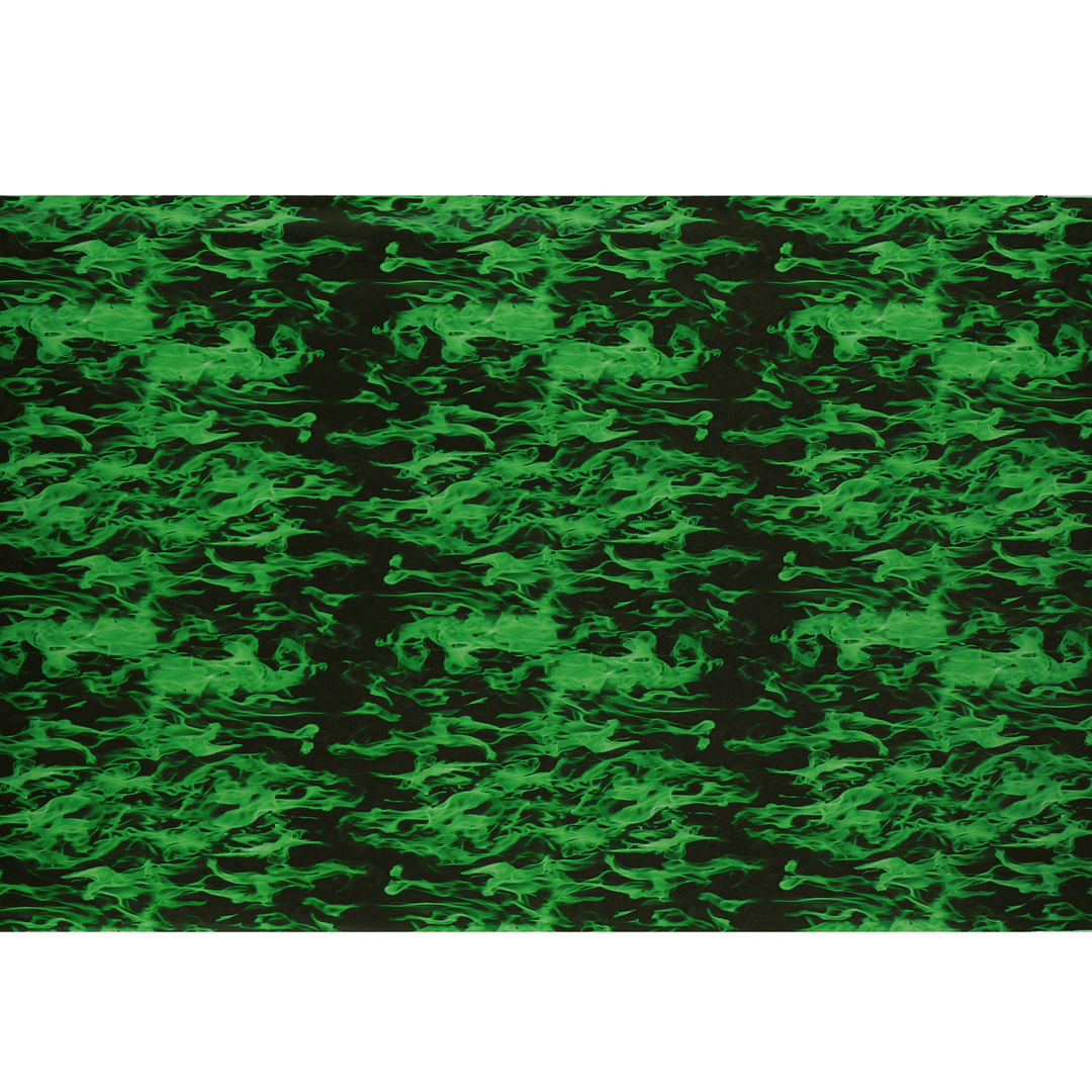 Green Fire Hydrographic Water Transfer Film Hydro Dipping DIP Print Car Film 150CM