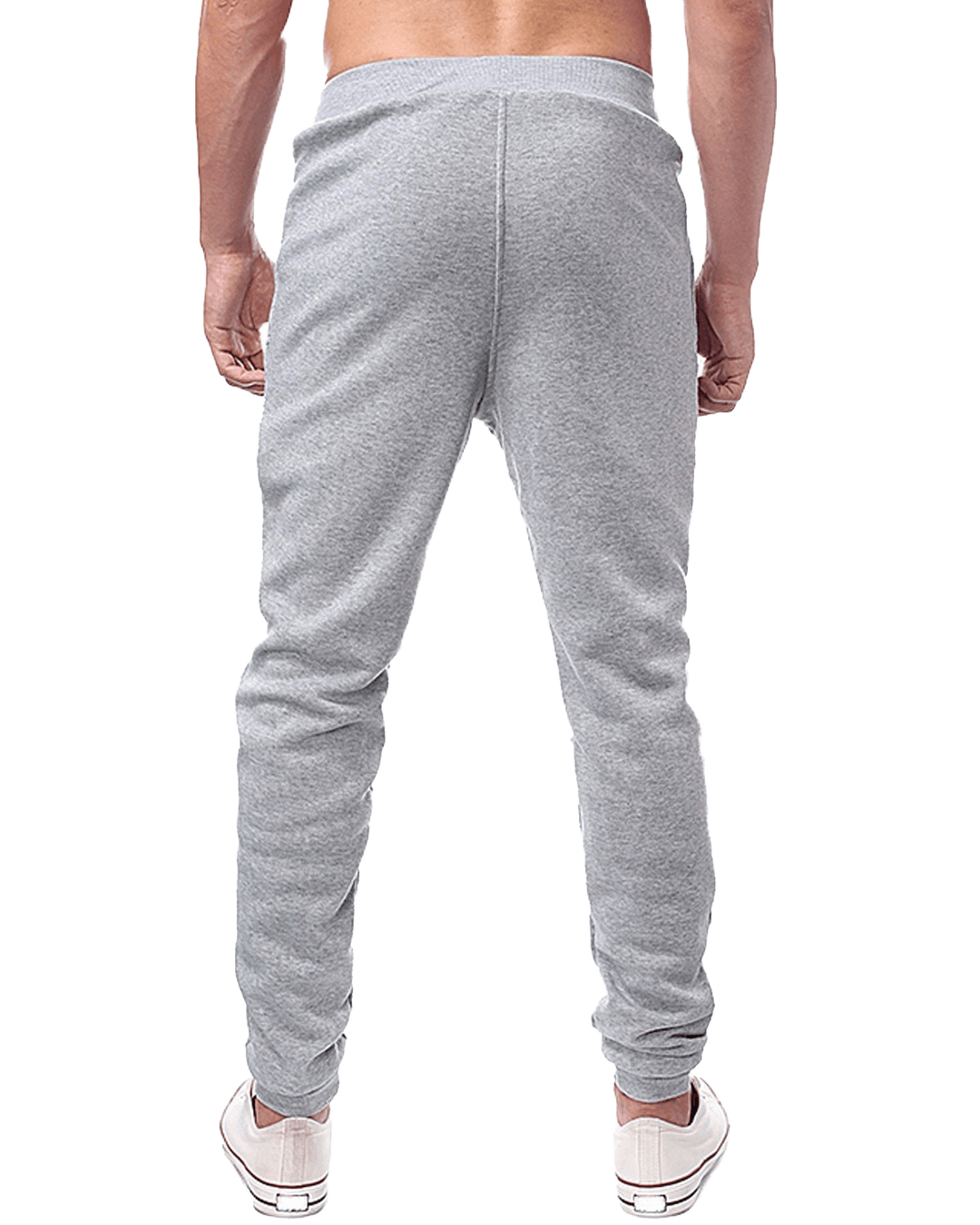 Mens Sports Drawstring Solid Color Trousers