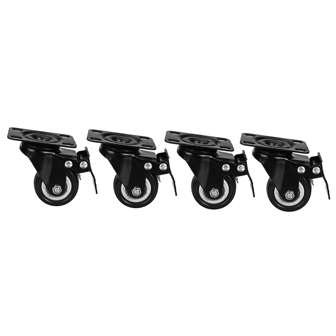 4Pcs 2" 50Mm Swivel Castor Wheel Heavy Duty 200KG Trolley Furniture Caster Rubber