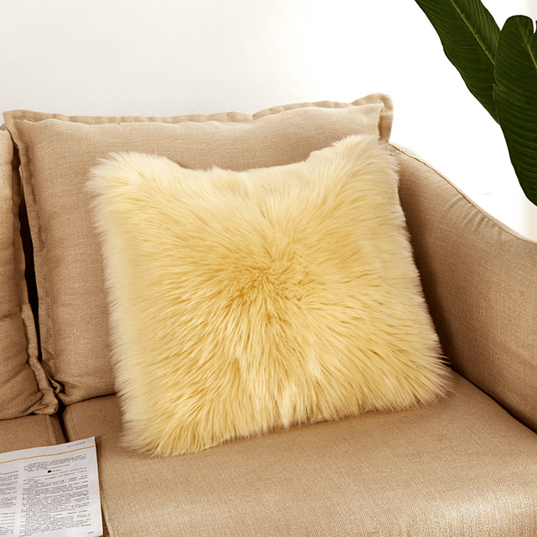 40*40Cm Fluffy Plush Soft Sofa Chair Pillow Case Cushion Cover