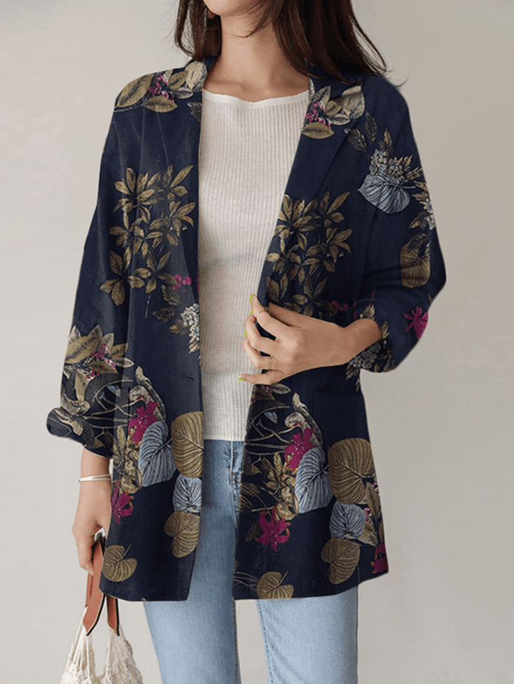 Women Full Sleeve Casual Loose Floral Printing Leisure Workwear Suit