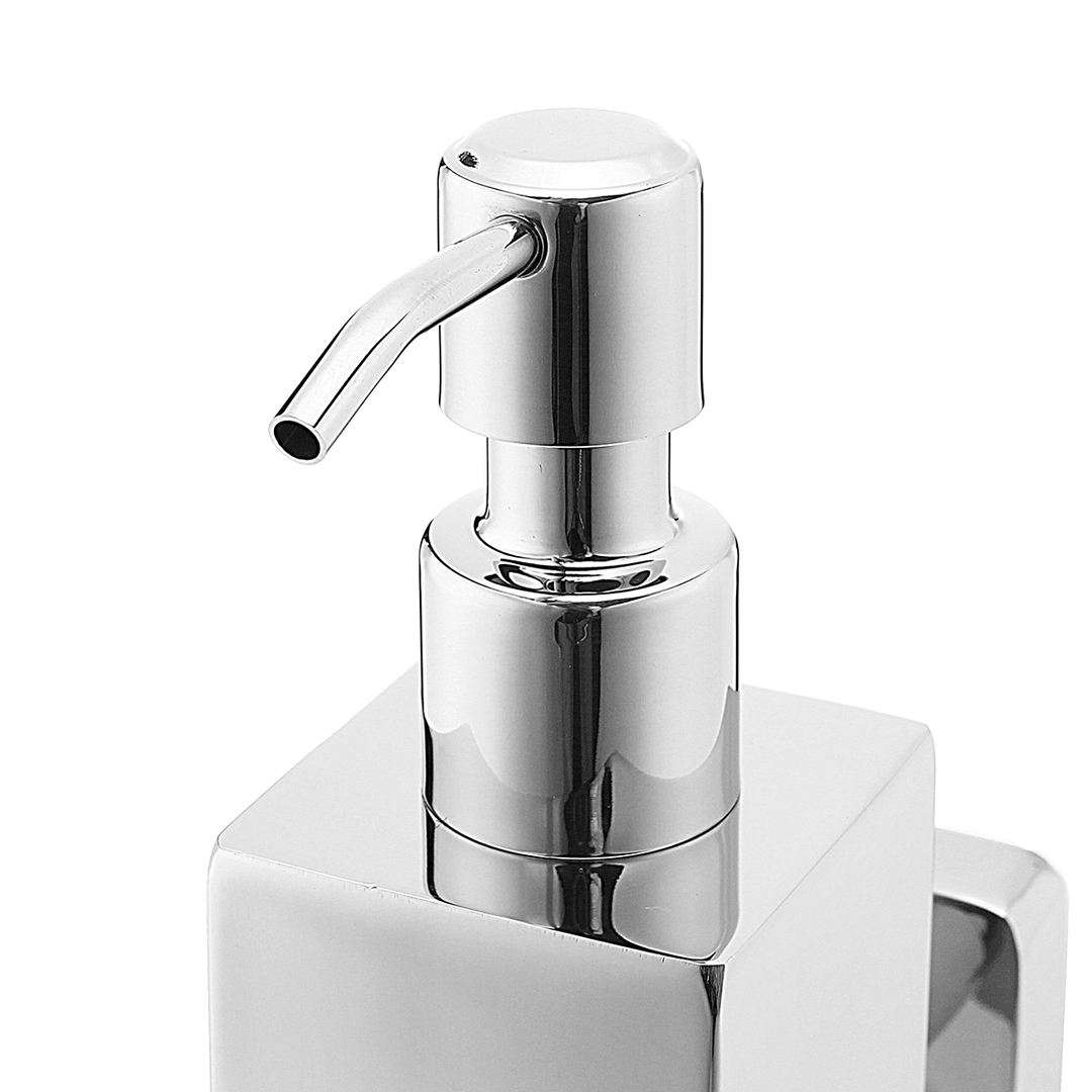 Stainless Steel Hand Soap Dispenser Liquid Bottle Holder Wall Mounted Bathroom Storage