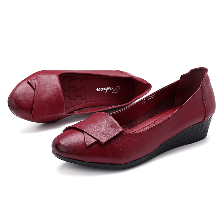 Women Comfortable Soft Leather Flats Loafers