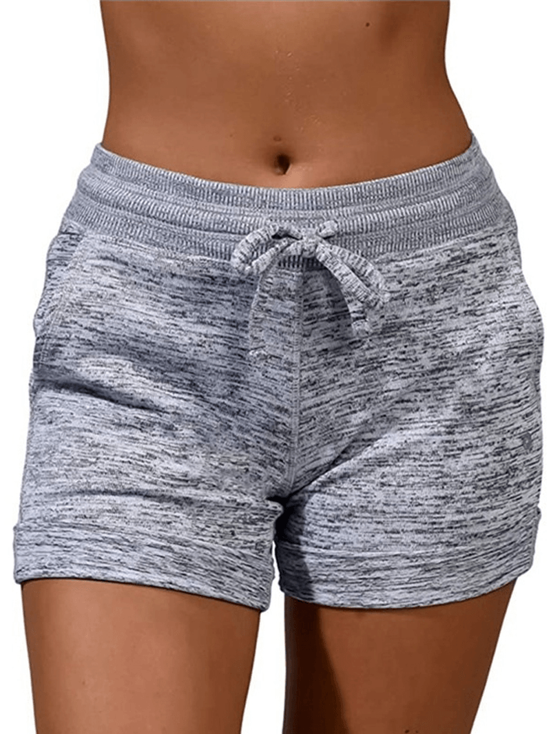 Women Casual Elastic Waist Cycling Pants Summer Sports Shorts