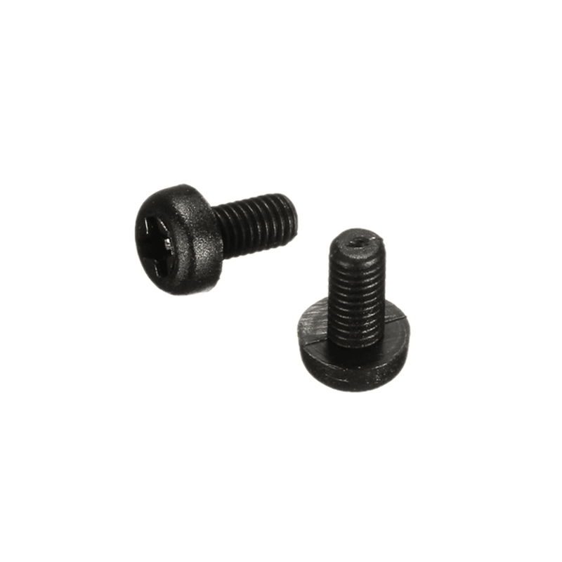 Suleve‚Ñ¢ M2NR1 50Pcs M2 Black Nylon round Phillips Screw Bolts 4/8/10/12Mm - MRSLM