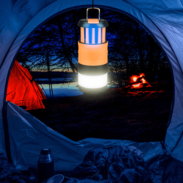 3 in 1 Stretchable Electric Mosquito Killer Camping Lamp with Bug Zapper USB Rechargeable Led Lantern IP67 Waterproof Electric Shock Mosquito Killing Lamp