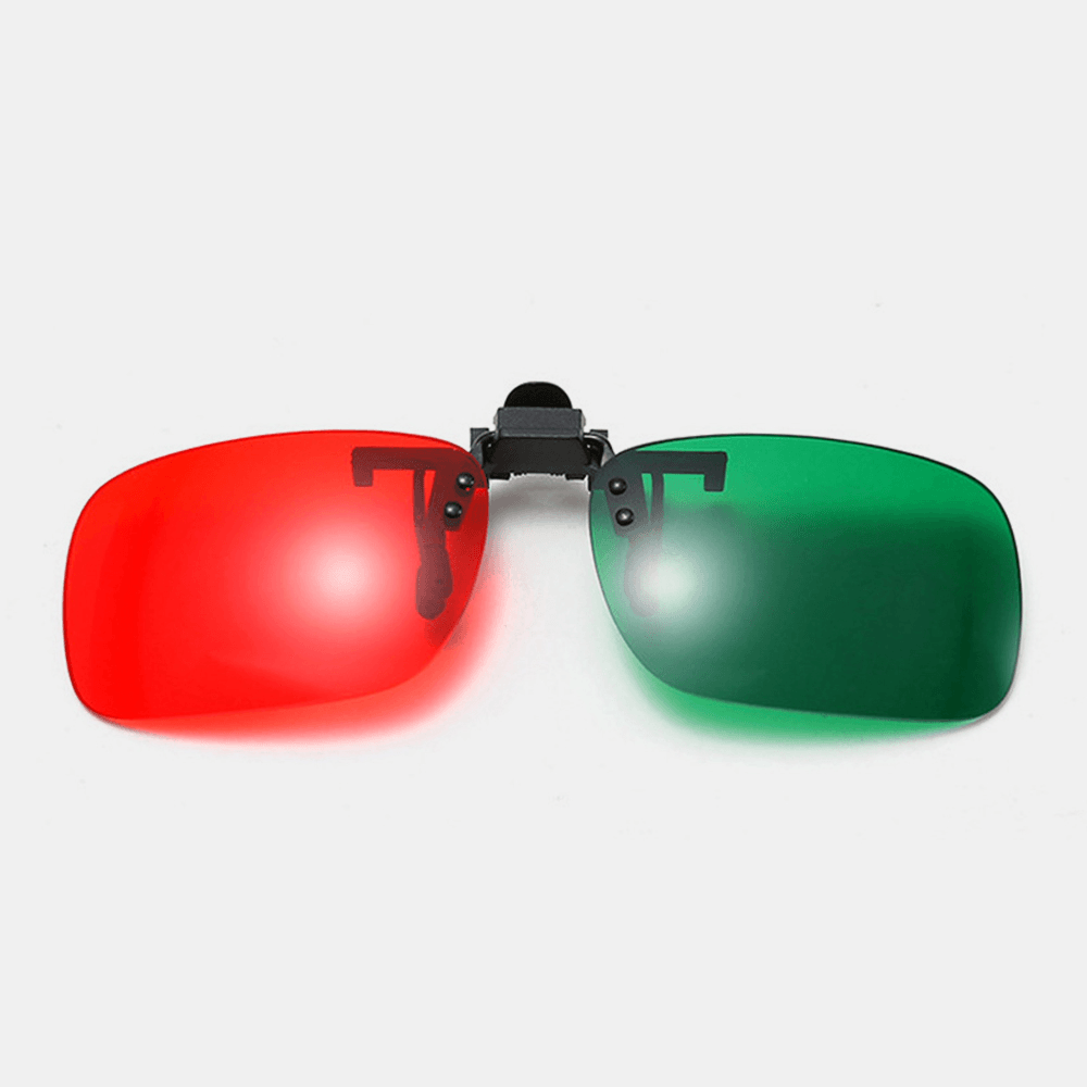 Unisex 3D Stereo Glasses Clip Lens Cinema Film Red and Blue Universal Glasses Lens with Case - MRSLM