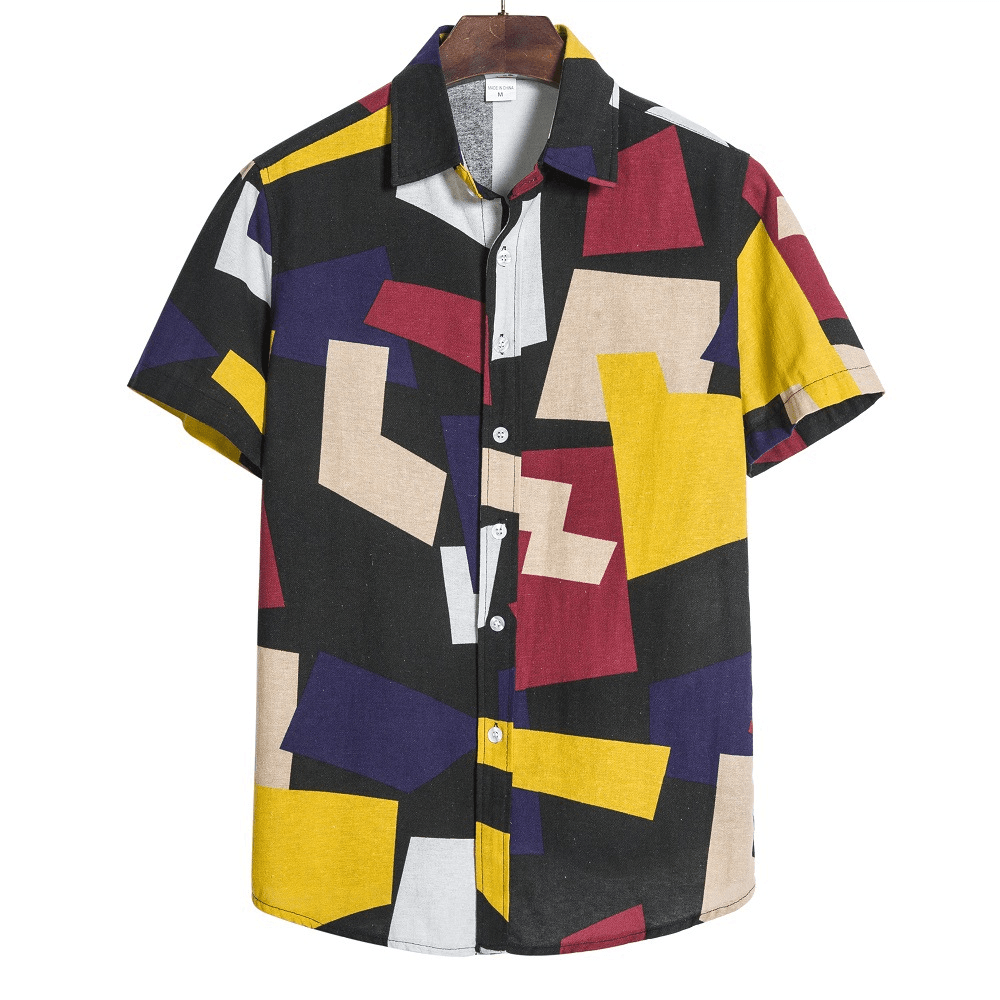 Men S Geometric Print Shirt