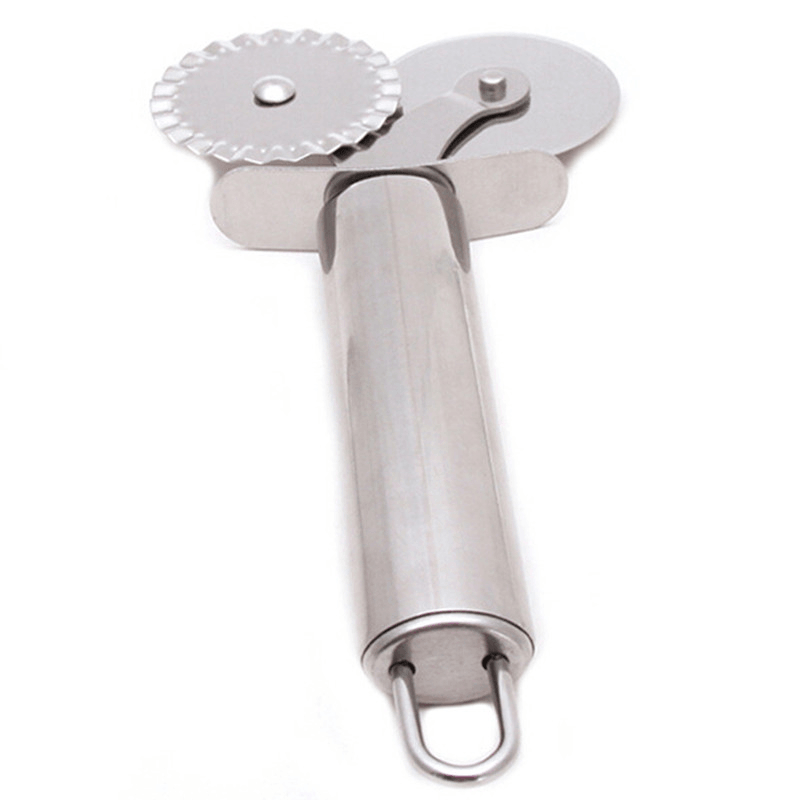 Stainless Steel Dual Wheel Pizza Cutter Slicer Pastry Ravioli Pizza Cutter Vegetable Cutter