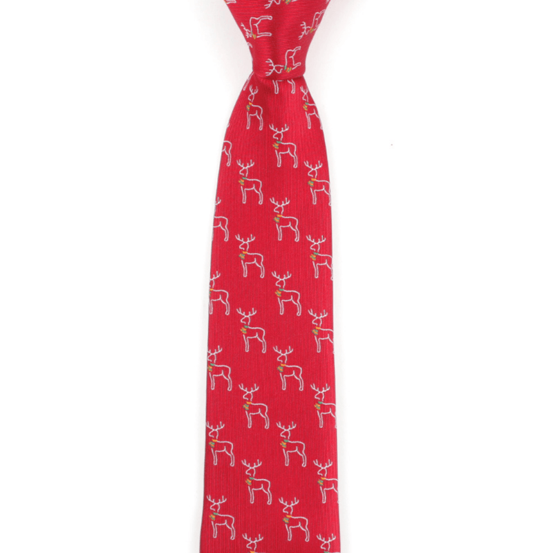 Men'S Christmas Print Polyester Silk Tie