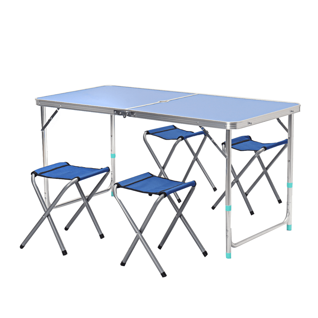 Foldable Chair and Desk Set Portable Aluminum Picnic Table and Chair Outdoor Night Market Stalls Supplies - MRSLM