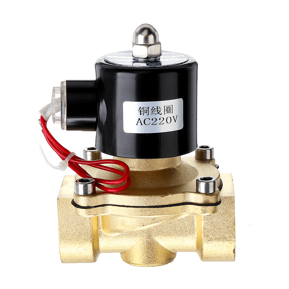 1/2 3/4 1 Inch 220V Electric Solenoid Valve Pneumatic Valve for Water Air Gas Brass Valve Air Valves