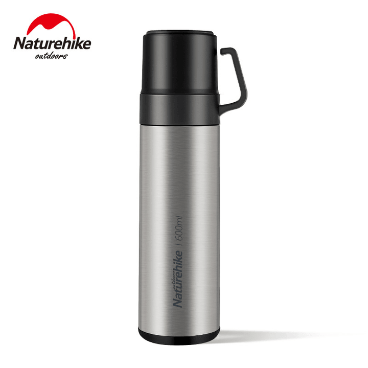 Naturehike NH17S020-B 600Ml 304 Stainless Steel Vacuum Cup Double Lid Bottle Camping Travel