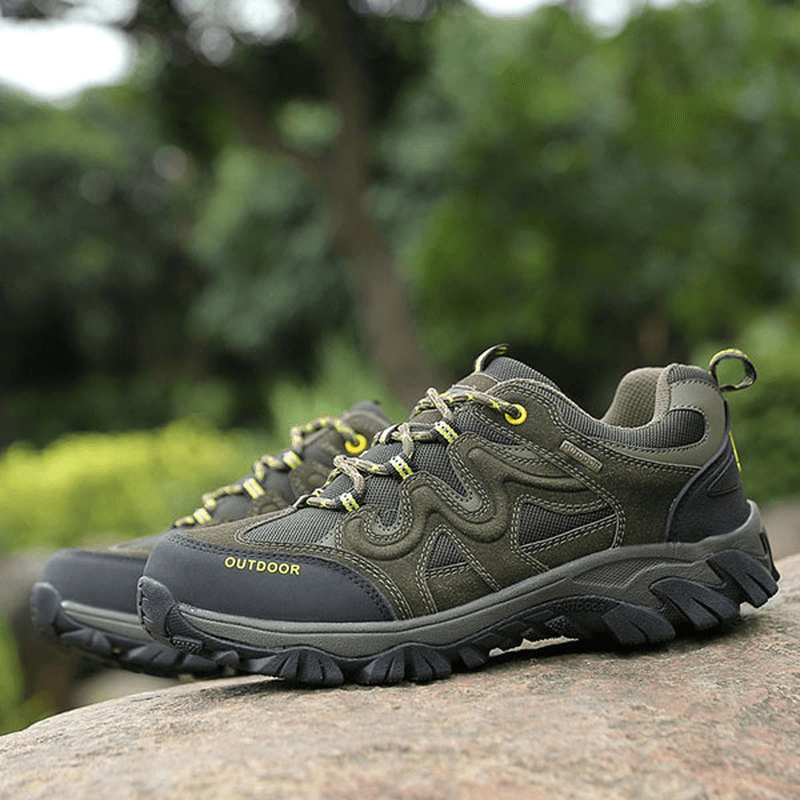 Big Size Men Comfortable Wear Resistant Outsole Outdoor Hiking Athletic Shoes